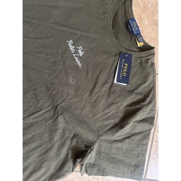 NWT Polo Ralph Lauren XL Basic Cotton Logo Tee T Shirt Green Classic Fit - Picture 2 of 10